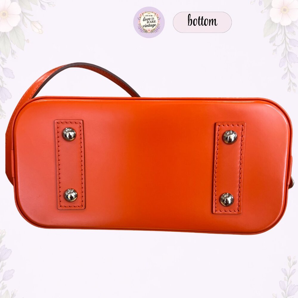Authentic Louis Vuitton Alma BB Epi Leather Orange Crossbody • Silver Hardware - Picture 12 of 15